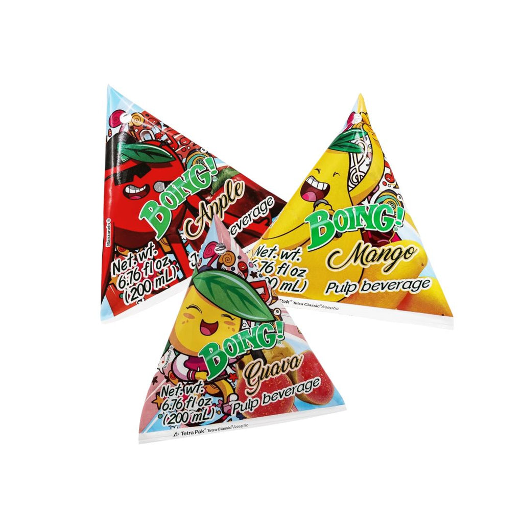 Boing Friends Assorted Fruit Juice Triangles – 6 Pack Box, 6.76 fl oz Each