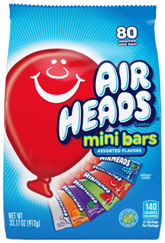 Airheads Mini Bar Assorted (80 Pieces Per Bag)