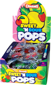 Charms Sweet & Sour Assorted Flavors (48 Pops Per Box)