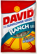 David Sunflower Seeds  Ranch 1.5 oz (12 Packs Per Box)