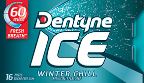 Dentyne Ice Gum Winter Chill Flavor (9 Packs Per Box)