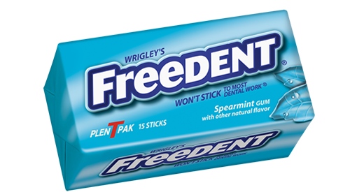 Freedent Gum Spearmint Flavor (12 Packs Per Box)