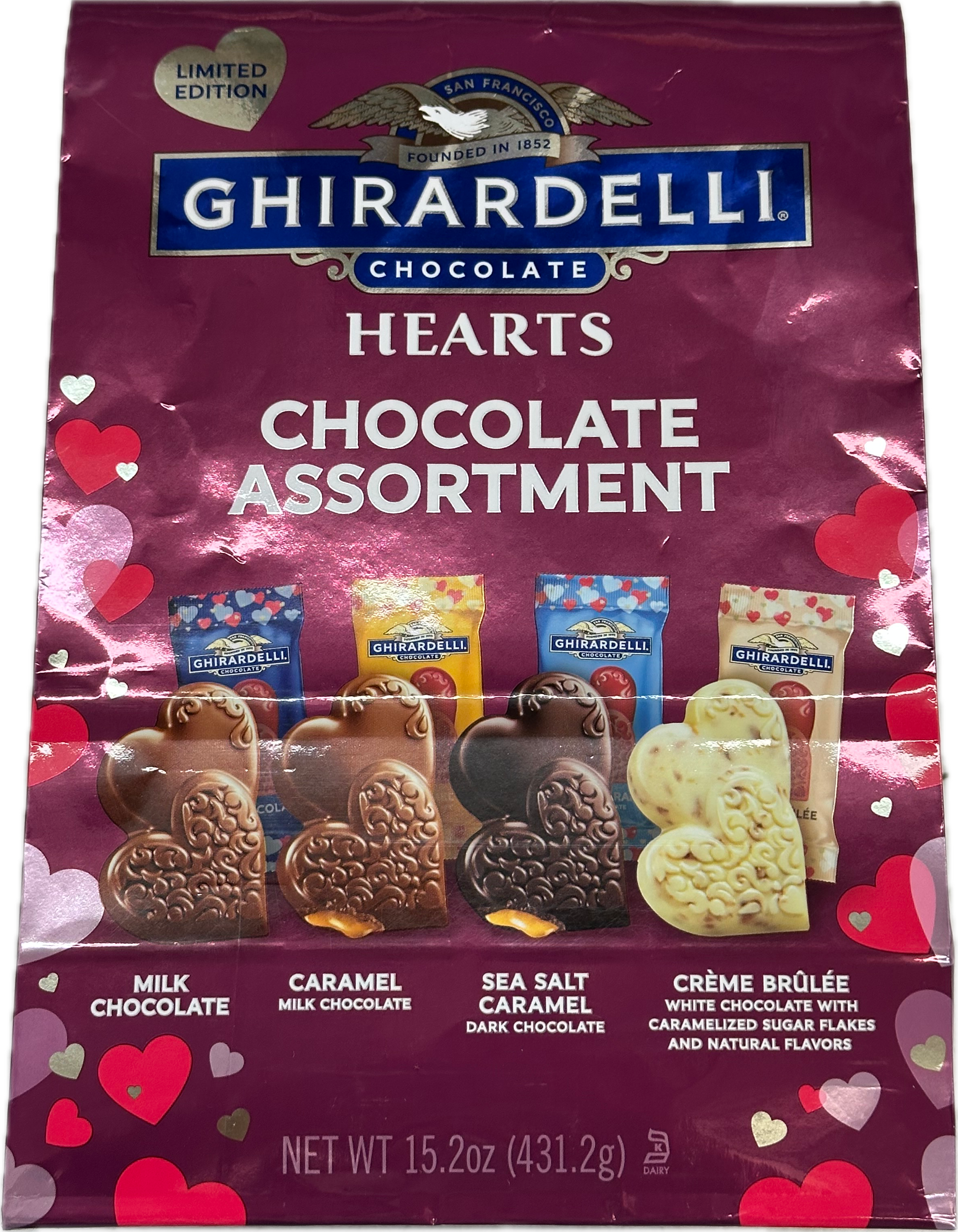 Ghirardell Chocolate Heart Assorted (15.2 oz Per Bag)
