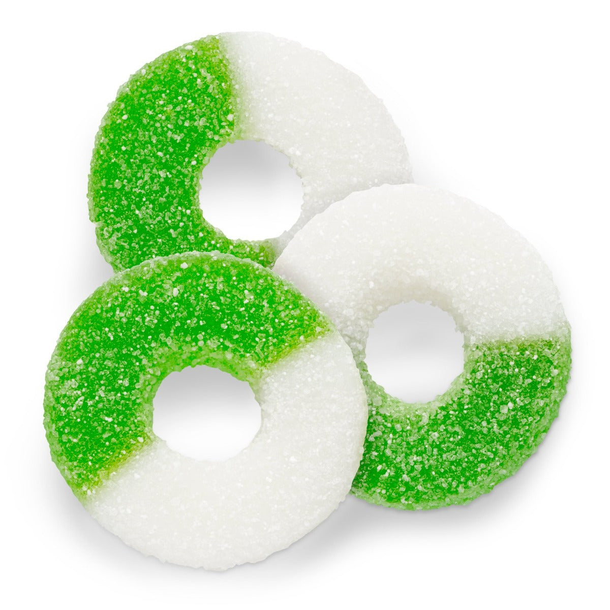 Gummy Ring Apple Flavor Unwrapped (4.5 Pounds Per Bag )