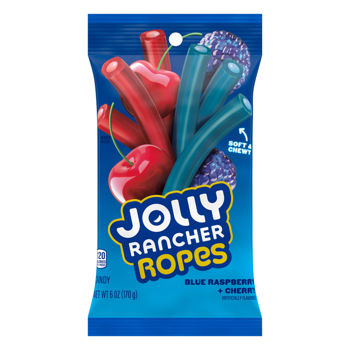 Jolly Rancher Ropes Blue Raspberry & Cherry Peg Bag 6 oz (3 Bags)