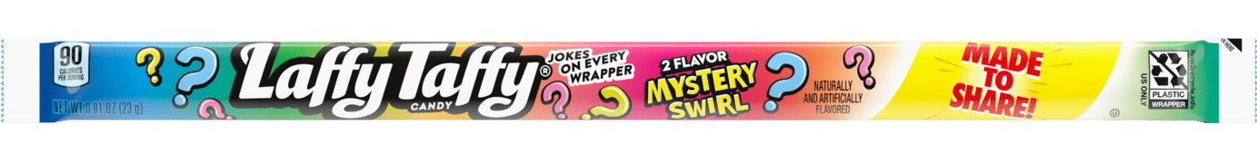 Laffy Taffy Rope Mystery Swirl Flavor 9 Inches Long 0.81 oz   (24 Pieces Per Box)