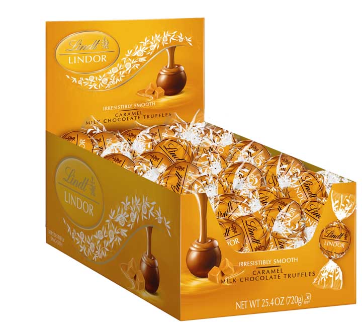 Lindt Lindor Truffles Caramel Wrapped (60 Pieces Per Box)