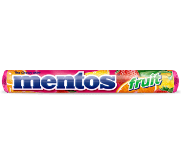 Mentos Mints Chewy Mix Fruits 1.32 oz (15 Rolls Per Box)