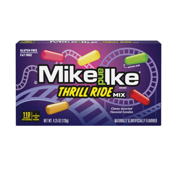 Mike and Ike Thrill Ride Mix Theater Box 4.25 oz (12 Packs Per Box)