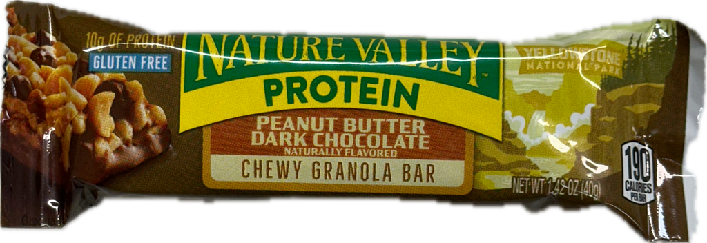 Nature Valley Protein Chewy Granola Bar Peanut Butter Dark Chocolate 1.42 oz (30 Bars Per Box)