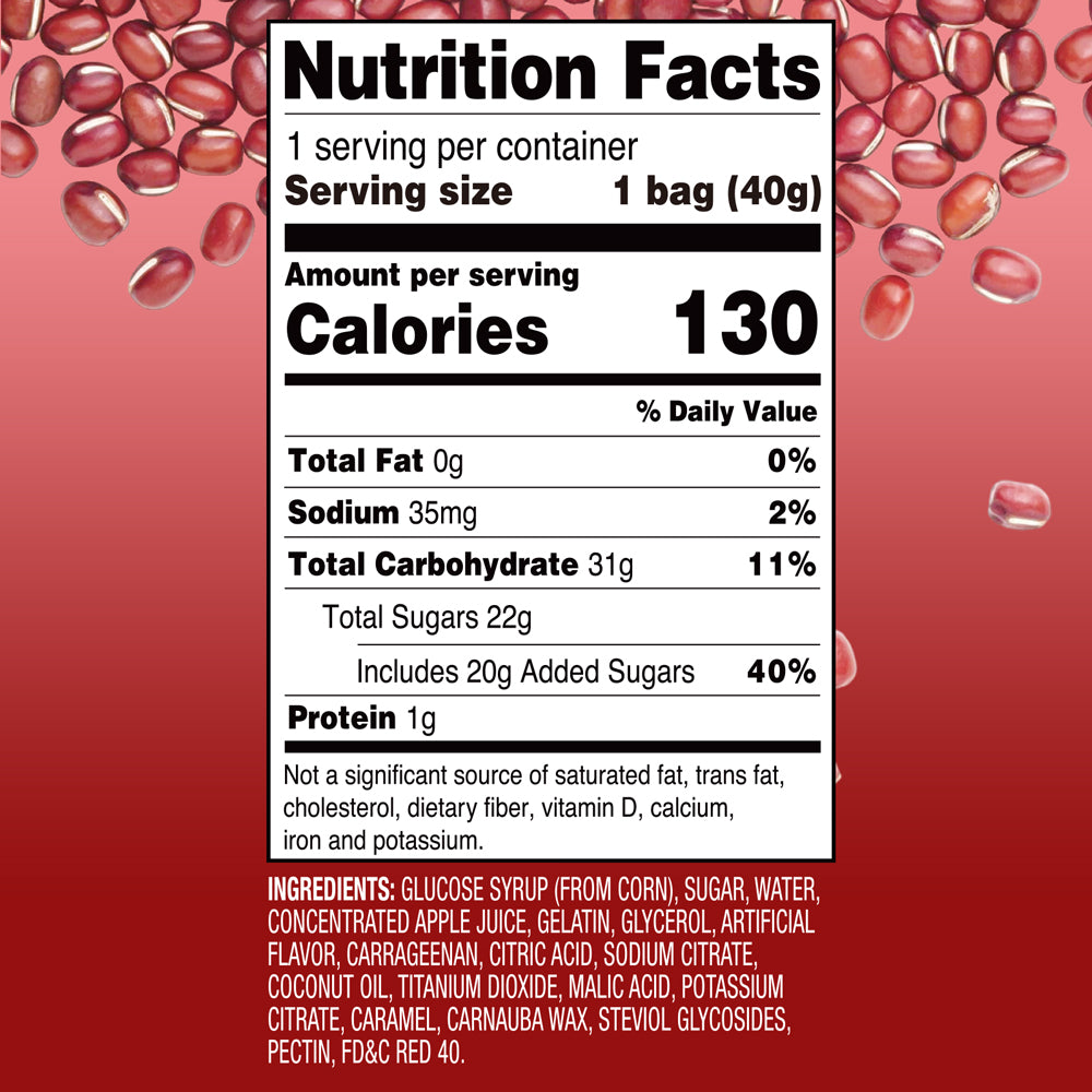 Peelerz - Peelable Gummy Red Bean Flavor - 40g/bag