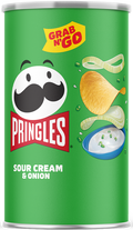 Pringles Chips Grab n Go Sour & Cream 2.5 oz (12 Cans Per Case)
