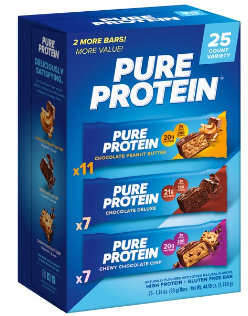 Pure Protein Bar Variety 1.76 oz (25 Bars Per Box)