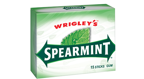 Spearmint Gum Slim Pack (10 Packs Per Box)