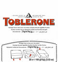 Toblerone White Chocolate 3.5 oz (20 Bars Per Box)