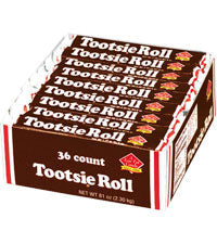 Tootsie Roll Chocolate Flavor Chewy Candy (36 Packs Per Box)