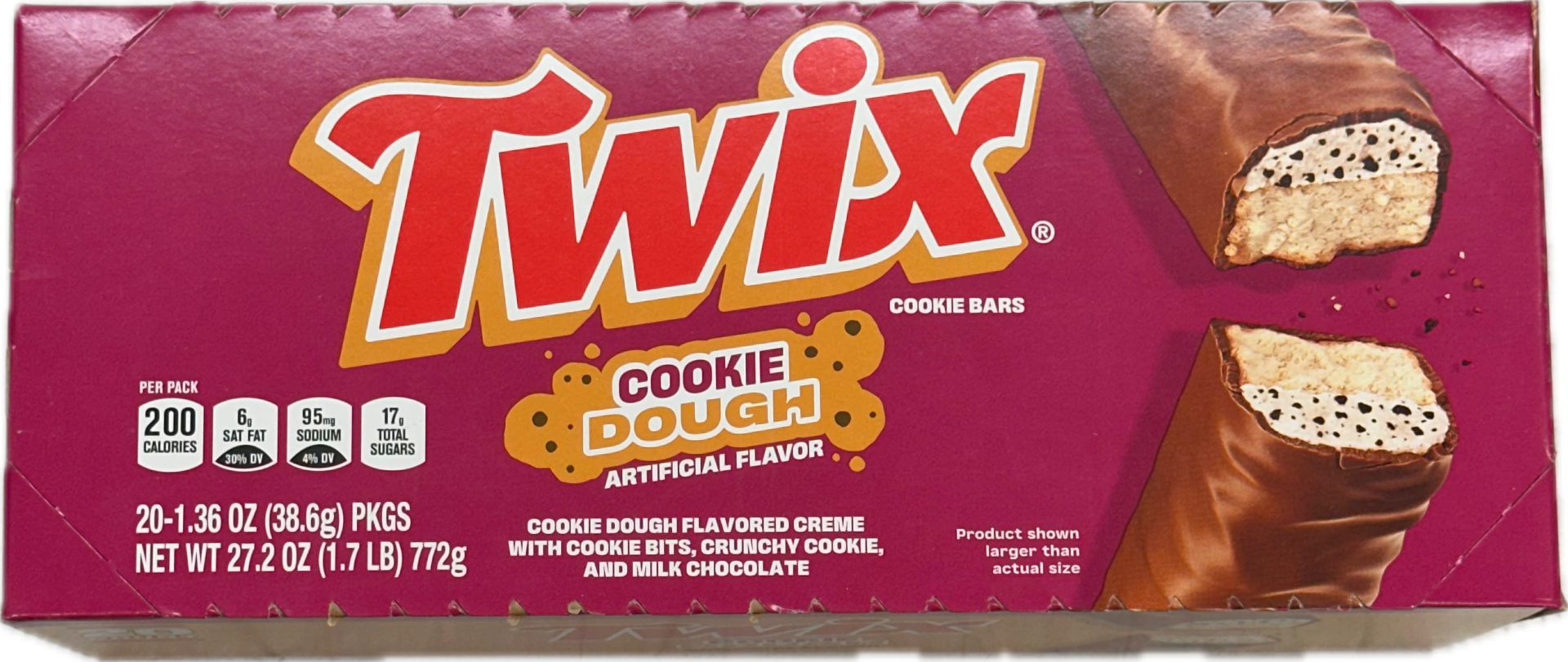 Twix Cookies Dough 1.36 oz (20 Pack Per Box)